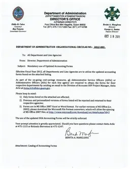 Guam Government Accounting Forms Catalog Overview form preview