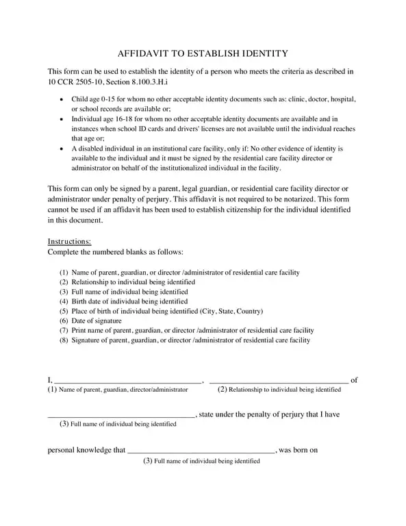 Affirming Identity in Colorado Under 10 CCR 2505-10 Section 8.100.3.H.i