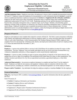 I-9 Employment Eligibility Verification - USCIS Identity and Anti-Discrimination Protocol for New Hires form preview