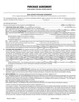 Ohio Real Estate Purchase Agreement Overview form preview