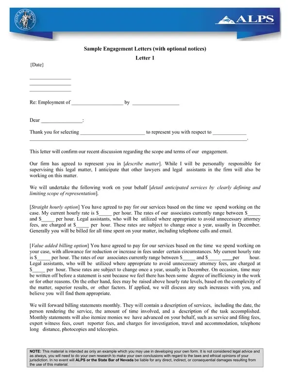 Engage an Attorney with Transparency - Sample Letters and Notices
