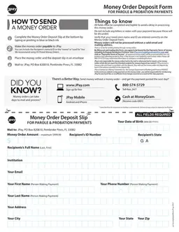 Georgia Money Order Deposit Slip Guidance form preview