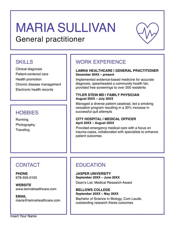 Retro vibes professional resume