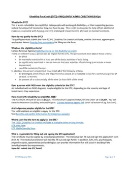 Canada T2201 Disability Tax Credit Certificate Eligibility and Benefits Kansas form preview