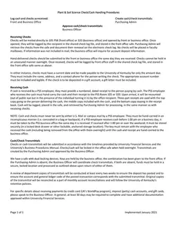 Kentucky Cash Handling Procedures for Plant & Soil Science Department form preview